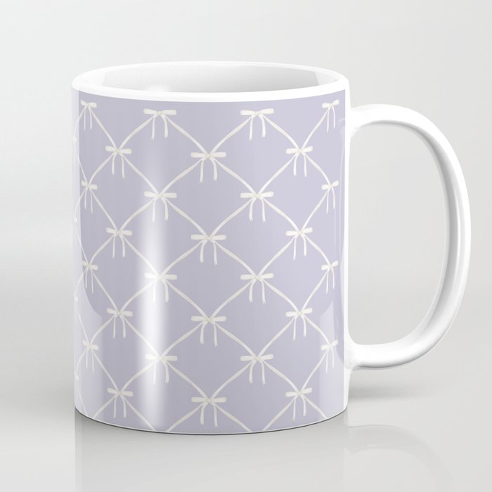 Bows & Ribbons Pattern XXXIV Pastel Lavender Purple  Coffee Mug Gallery Image 1