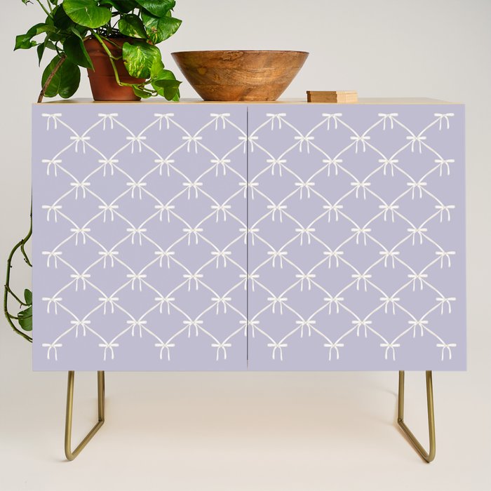Bows & Ribbons Pattern XXXIV Pastel Lavender Purple  Credenza Gallery Image 1