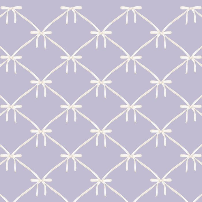 Bows & Ribbons Pattern XXXIV Pastel Lavender Purple  Coffee Mug Gallery Image 2