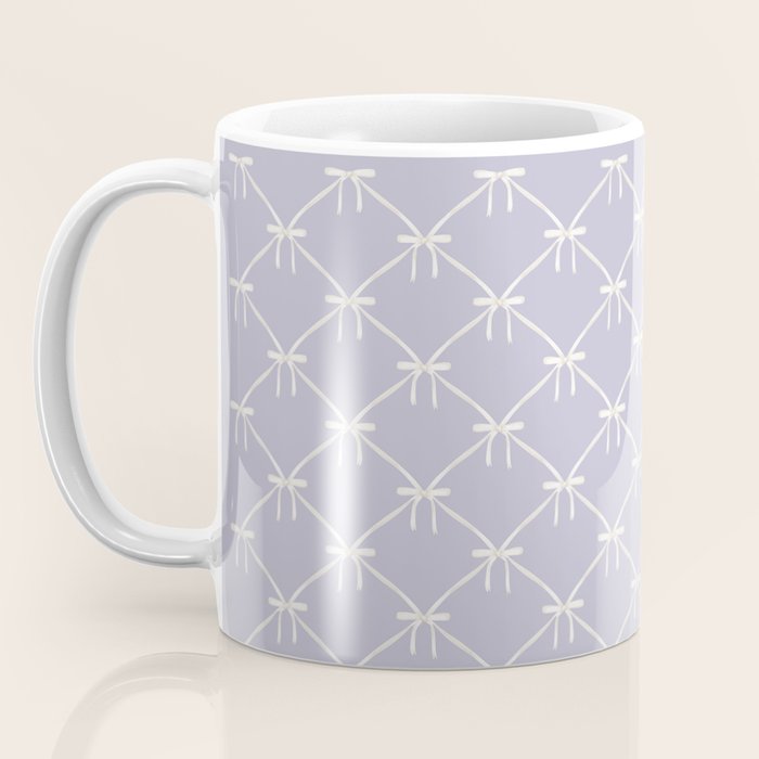 Bows & Ribbons Pattern XXXIV Pastel Lavender Purple  Coffee Mug Gallery Image 3