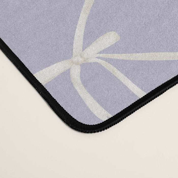 Bows & Ribbons Pattern XXXIV Pastel Lavender Purple  Desk Mat Gallery Image 4