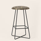 William Morris Vintage Strawberry Thief Dark Brown Chocolate Slate Stool Gallery Image 1