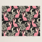 Jackalope - black and pink Jigsaw Puzzle Gallery Image 1