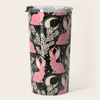 Jackalope - black and pink Travel Mug Gallery Image 3