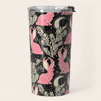 Jackalope - black and pink Travel Mug Gallery Image 2