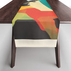 Colorful Abstract Horses 2 Table Runner Gallery Image 1