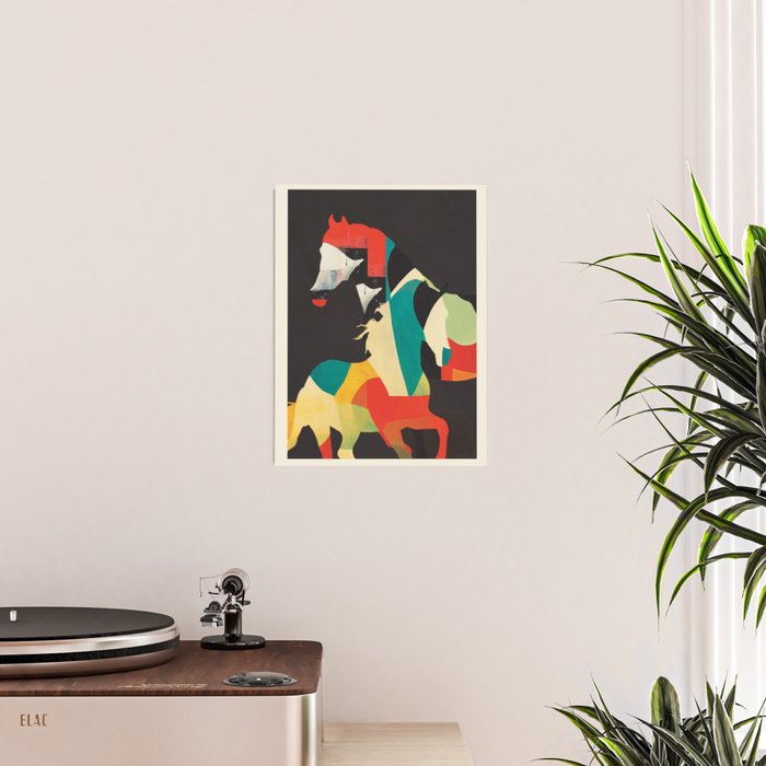 Colorful Abstract Horses 2 Poster Gallery Image 2