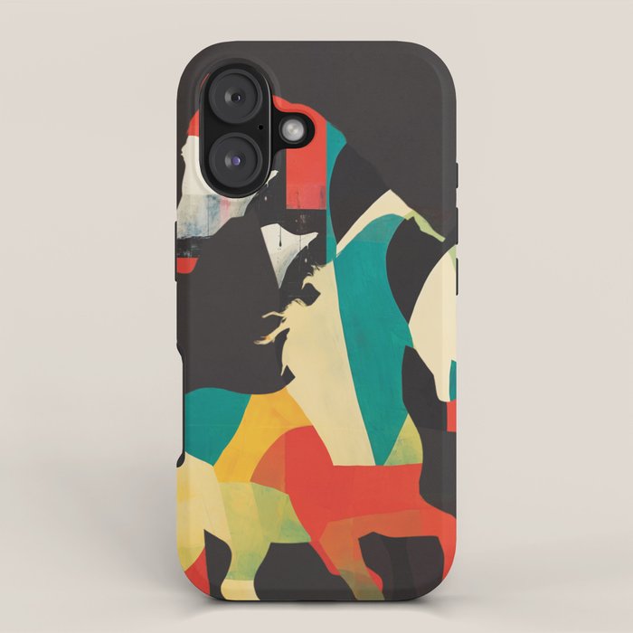 Colorful Abstract Horses 2 iPhone Case Gallery Image 1