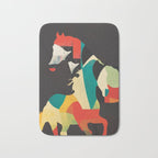 Colorful Abstract Horses 2 Bath Mat Gallery Image 1