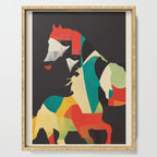 Colorful Abstract Horses 2 Serving Tray Gallery Image 1
