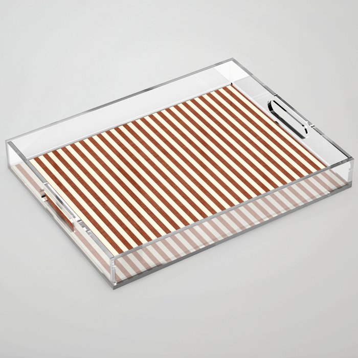Pinstripe in Rust Acrylic Tray Gallery Image 1