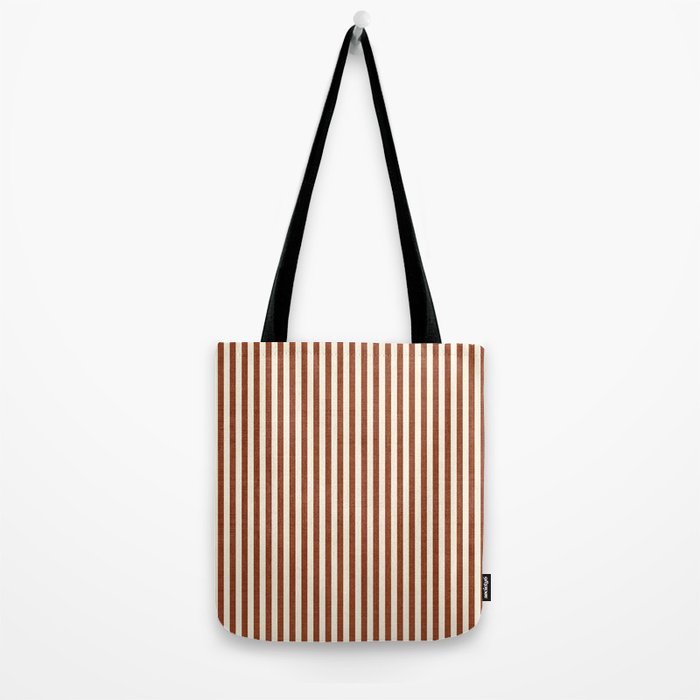 Pinstripe in Rust Tote Bag Gallery Image 2