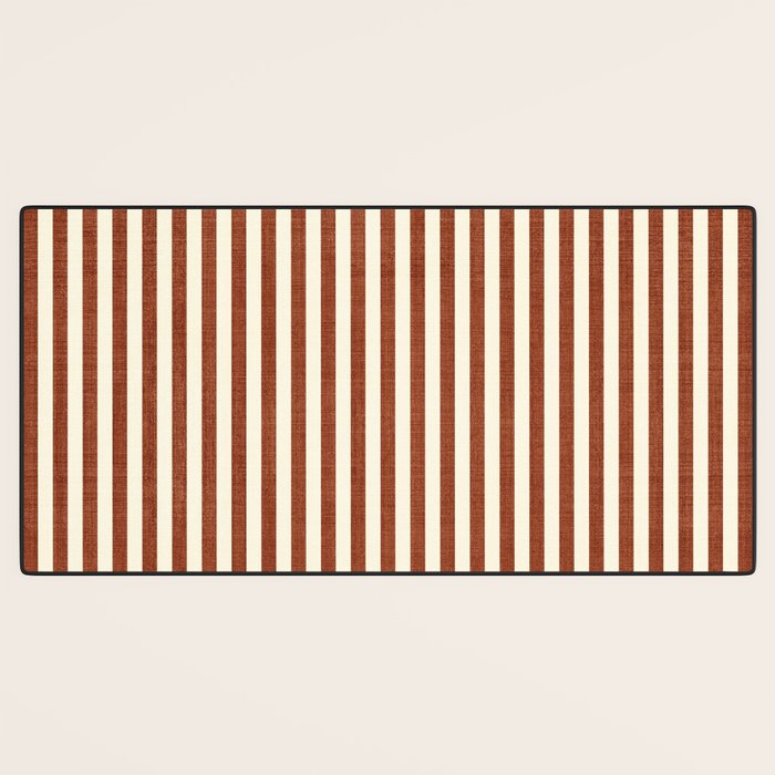 Pinstripe in Rust Desk Mat Gallery Image 3