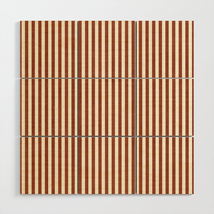 Pinstripe in Rust Wood Wall Art Gallery Image 1