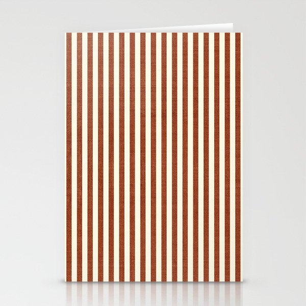 Pinstripe in Rust Stationery Card Gallery Image 2