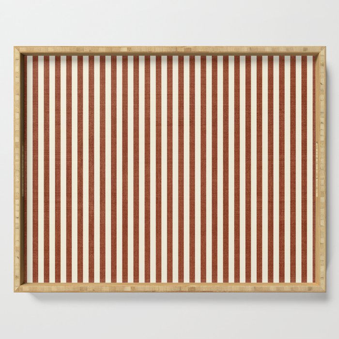 Pinstripe in Rust Serving Tray Gallery Image 1