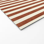 Pinstripe in Rust Welcome Mat Gallery Image 2