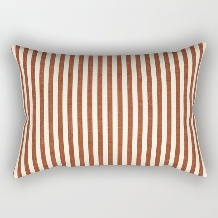 Pinstripe in Rust Rectangular Pillow Gallery Image 2