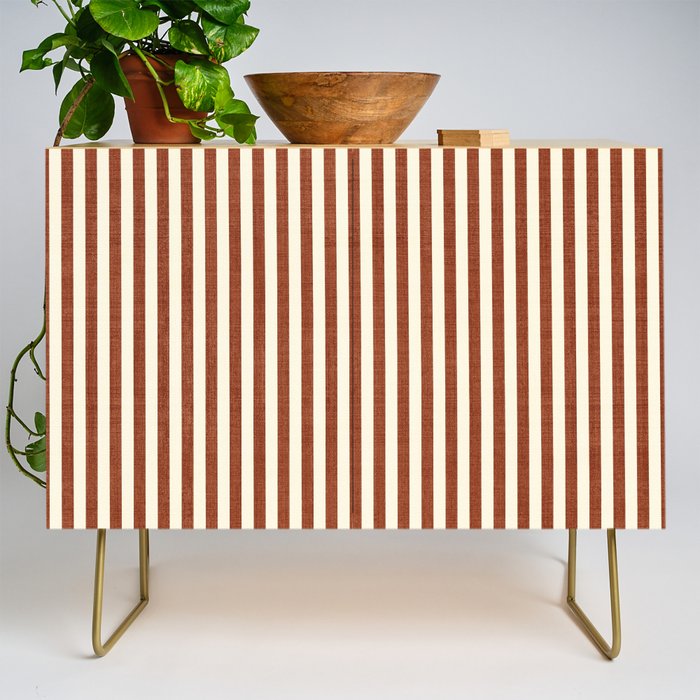 Pinstripe in Rust Credenza Gallery Image 1