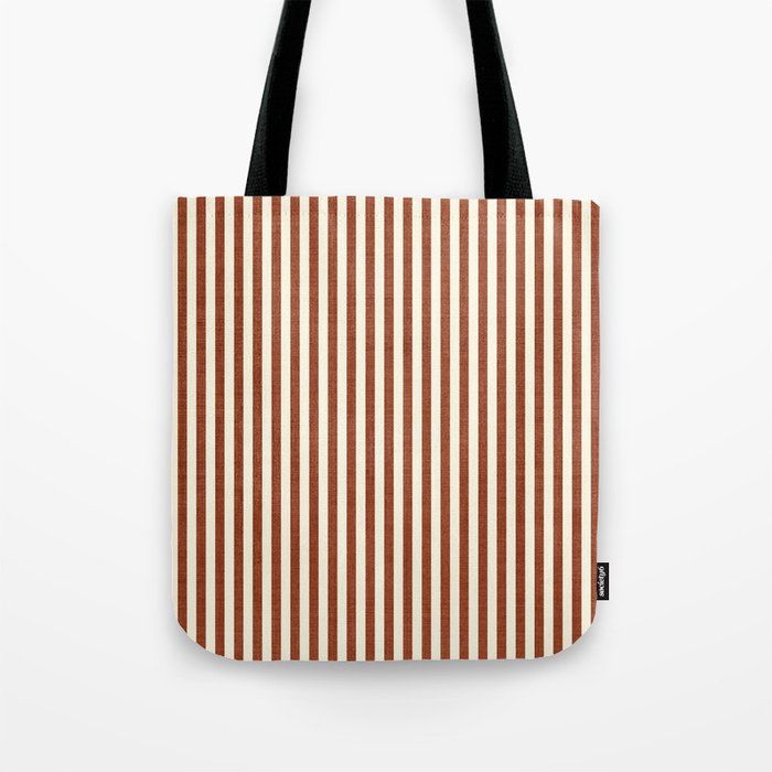 Pinstripe in Rust Tote Bag Gallery Image 1