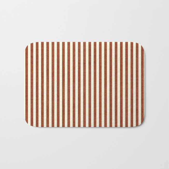 Pinstripe in Rust Bath Mat Gallery Image 1