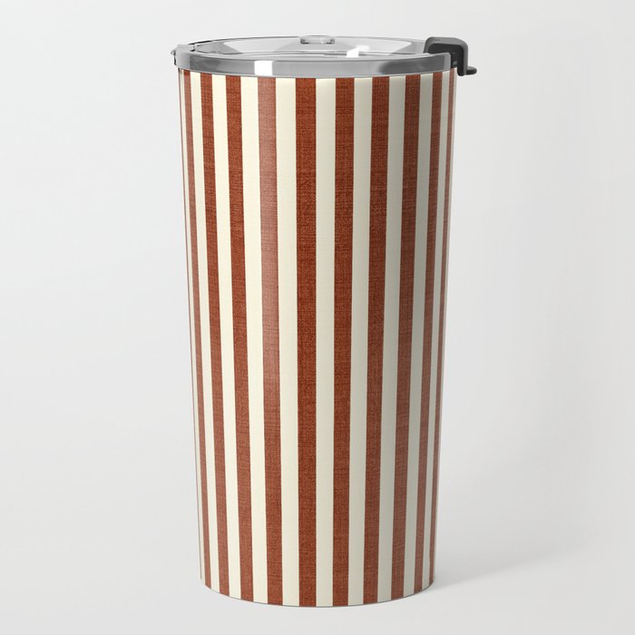 Pinstripe in Rust Travel Mug Gallery Image 2