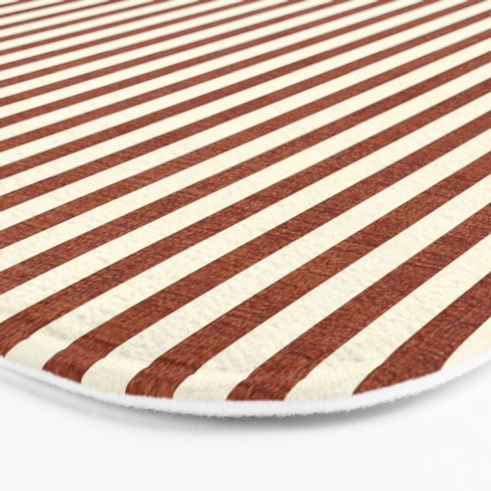 Pinstripe in Rust Bath Mat Gallery Image 3