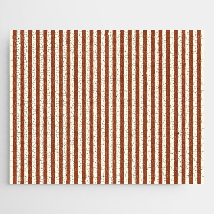 Pinstripe in Rust Jigsaw Puzzle Gallery Image 1