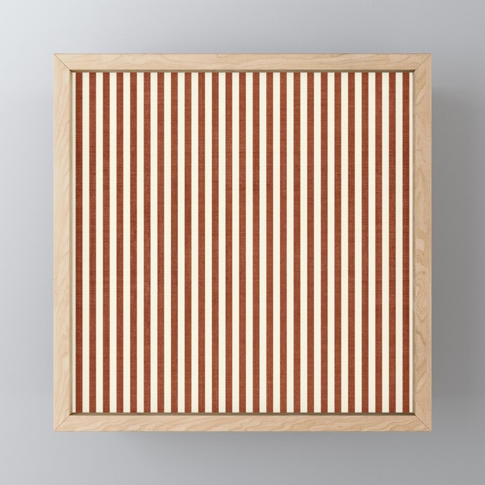 Pinstripe in Rust Mini Art Print Gallery Image 1
