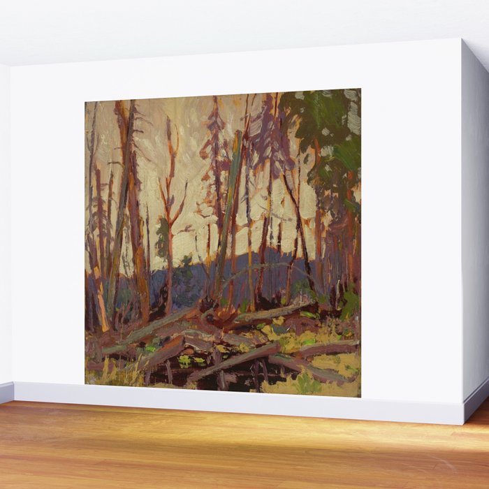 Tom Thomson Burnt Country, Evening 1914 Canadian Landscape Artist Wall Mural Gallery Image 2