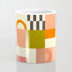 mid century mod shapes checkers Coffee Mug Gallery Image 4