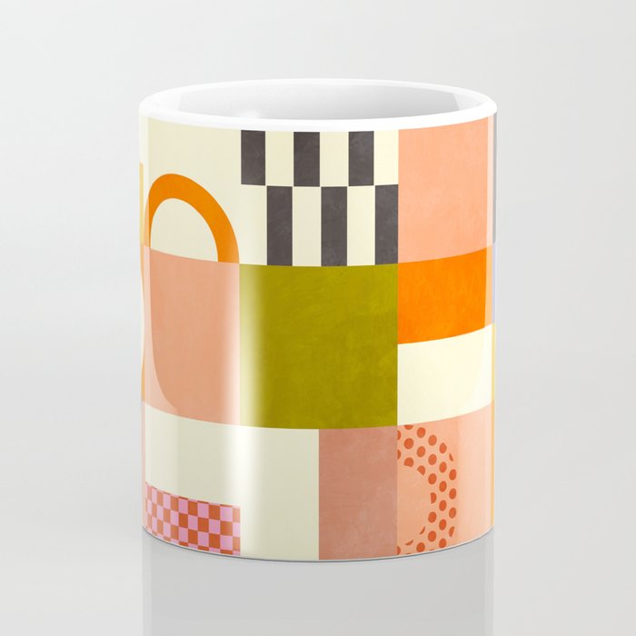 mid century mod shapes checkers Coffee Mug Gallery Image 4