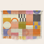 mid century mod shapes checkers Wall Hanging Gallery Image 1