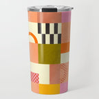 mid century mod shapes checkers Travel Mug Gallery Image 1