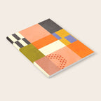 mid century mod shapes checkers Notebook Gallery Image 2