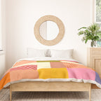 mid century mod shapes checkers Duvet Cover Gallery Image 3