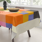 mid century mod shapes checkers Tablecloth Gallery Image 3