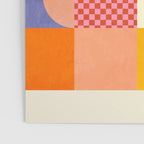 mid century mod shapes checkers Poster Gallery Image 3