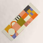mid century mod shapes checkers Yoga Mat Gallery Image 1