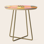 mid century mod shapes checkers Side Table Gallery Image 1