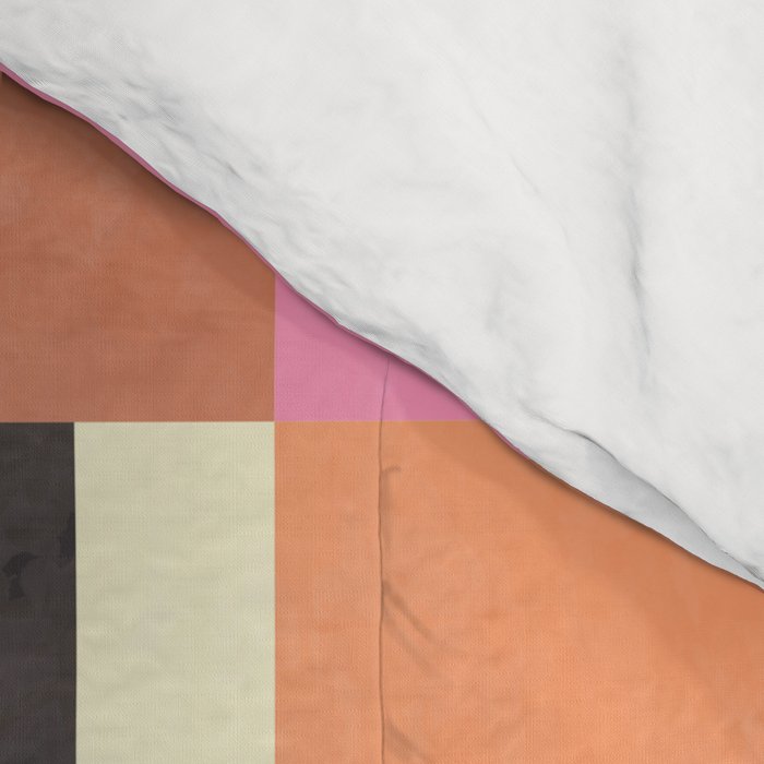 mid century mod shapes checkers Comforter Gallery Image 4
