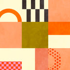 mid century mod shapes checkers Coffee Mug Gallery Image 2