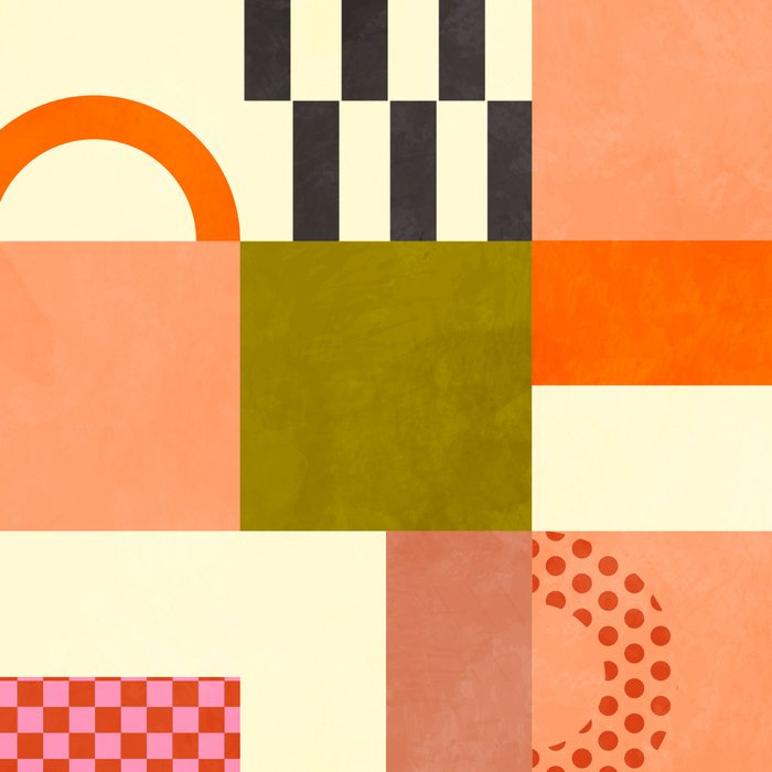 mid century mod shapes checkers Coffee Mug Gallery Image 2