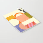 mid century mod shapes checkers Notebook Gallery Image 3