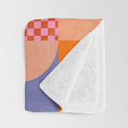 mid century mod shapes checkers Throw Blanket Gallery Image 3