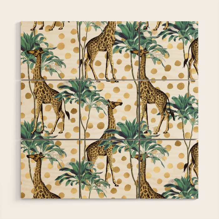 Giraffe Safari Wood Wall Art Gallery Image 1