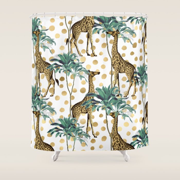 Giraffe Safari Shower Curtain Gallery Image 1