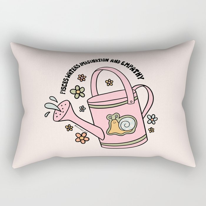 Pisces Watering Can Rectangular Pillow Gallery Image 2