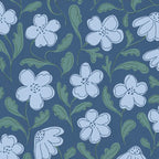 Moody Botanical Blooms on Slate Blue Coffee Mug Gallery Image 2