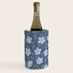 Moody Botanical Blooms on Slate Blue Wine Chiller Gallery Image 1